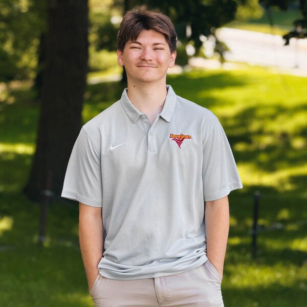 Nike Iowa State Swirl Silver Heather Polo